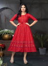 Golden Malini Printed Anarkali Kurtis Catalog
